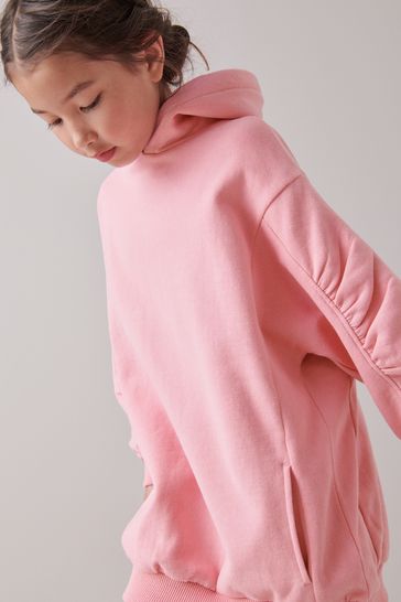Buy Pink Longline Hoodie 3 16yrs from Next USA