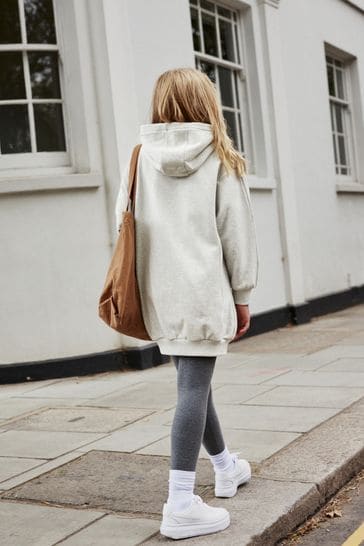 Buy Grey Longline Hoodie 3 16yrs from Next Luxembourg