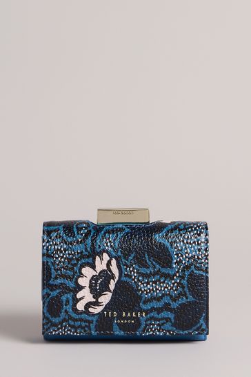 Ted Baker Small Blue Rheumia Graphic Floral Bobble Purse