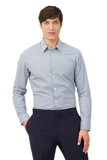 Buy Ted Baker Navy White Star Slim Fit 