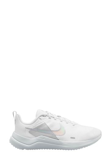 Nike White Downshifter 12 Running Trainers