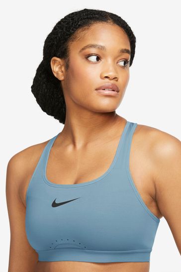 Buy Nike Blue Dri-FIT Swoosh High Support Sports Bra from Next Netherlands