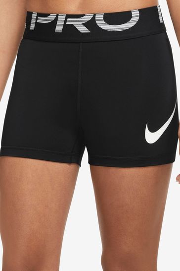 Nike Pro Black Dri-FIT Graphic 3 Inch Shorts