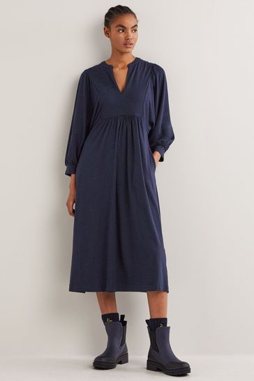 Boden Blue Easy Jersey Midi Dress