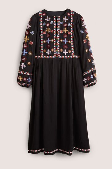 Next black deals embroidered dress