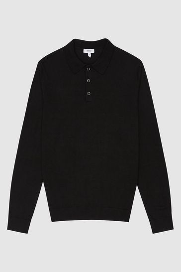 Reiss Trafford Merino Wool Polo Shirt 