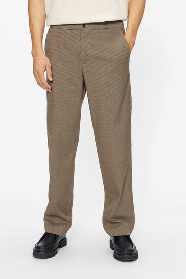 Ted Baker Brown Alioth Puppytooth Trousers