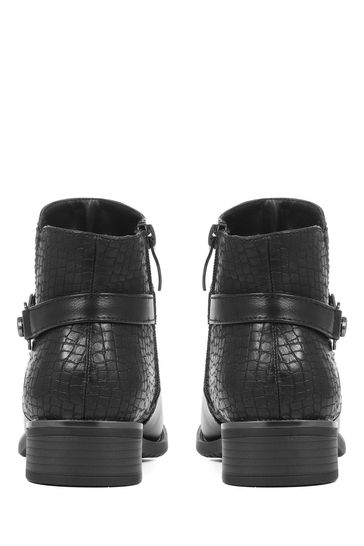 Buy Bellissimo Black Ladies Ankle Boots With Metallic Buckle From Next Turkey
