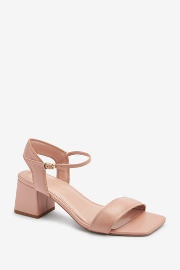 Buy Nude Extra Wide Fit Forever Comfort Simple Block Heel Sandals