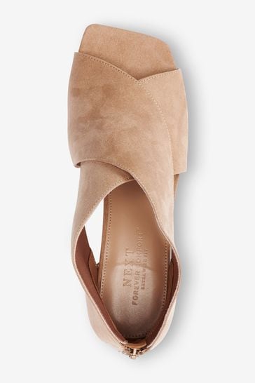 Wide fit peep discount toe shoe boots