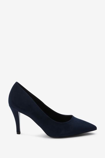 Navy Blue Extra Wide Fit Forever Comfort® Mid Heel Court Shoes