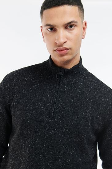 Buy Barbour Black Essential Tisbury Half Zip Jumper from Next