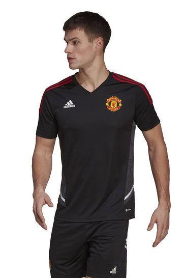 adidas Black Manchester United Condivo 22 Training Adult Jersey T-Shirt