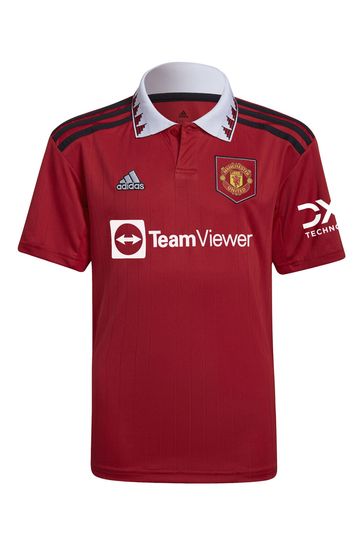 adidas Red Blank Manchester United 22/23 Junior Home Jersey T-Shirt
