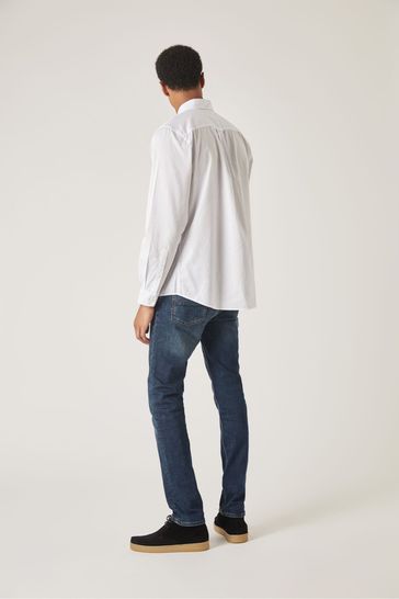 Buy Pretty Green Denim Dark Wash SIx Month Wash Erwood Slim Fit