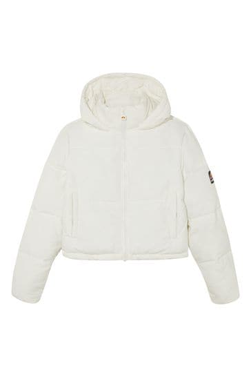 Ellesse white puffer jacket outlet