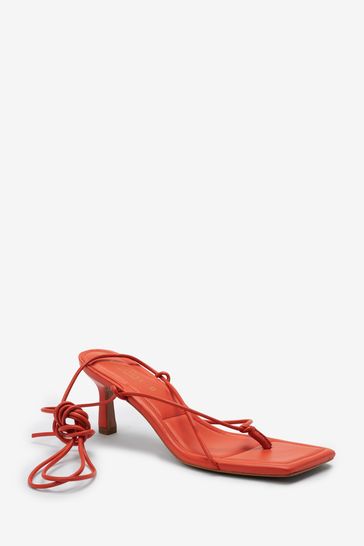 High heel toe post sandals sale