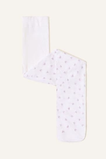 Buy Monsoon Pink Baby Glitter Heart Tights from Next Luxembourg