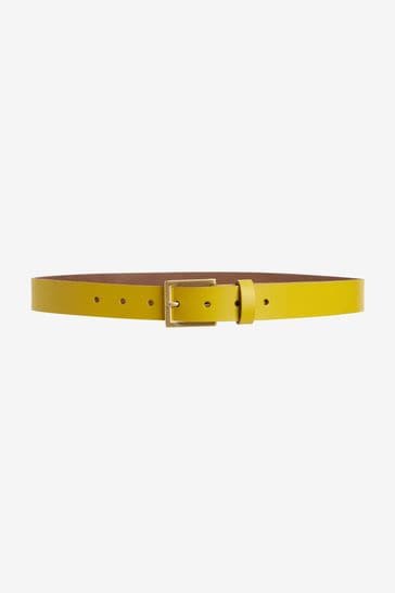 Lime Green Leather Jeans Belt