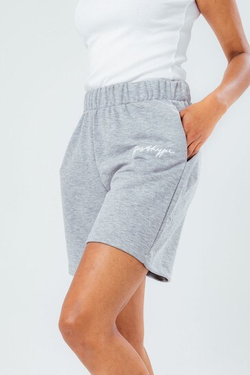 Hype. Grey Reverse Loop Back Shorts