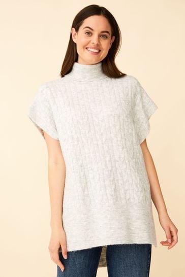 F&F Oversized Grey Spandex Cable Tank