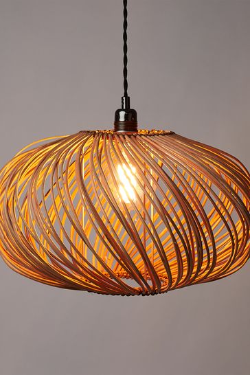 Buy Oliver Bonas Natural Espiral Rattan Pendant Shade from the
