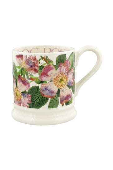 Emma Bridgewater Cream Flowers Dog Rose 1/2 Pint Mug