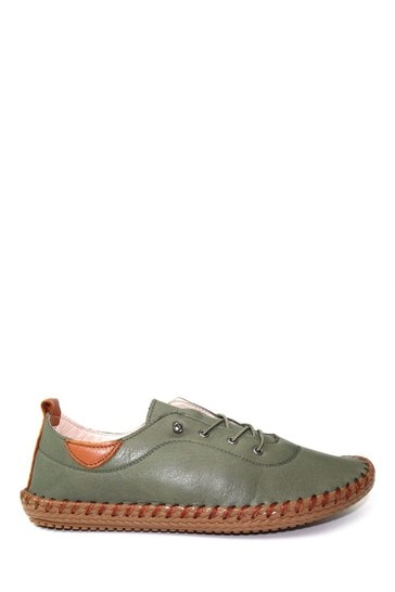 Lunar Green Leather Shoes