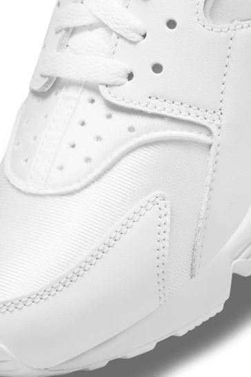 All white low top store huaraches