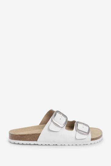 White 2 cheap strap birkenstock