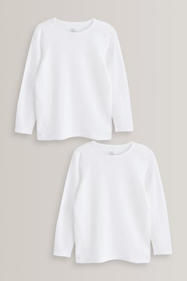 Buy White Kind To Skin Long Sleeve Tops 2 Pack 9mths 12yrs from