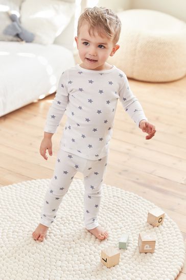Buy Blue White Star 2 Pack Kind To Skin Pyjama Set 9mths 12yrs from Next Luxembourg