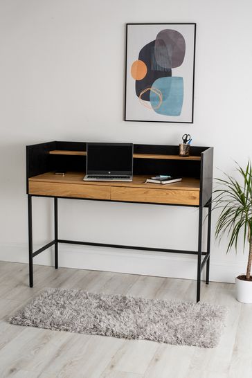 Koble Natural Oak Black Otto Smart Desk