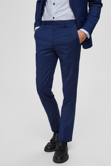 Selected Homme Blue Bill Slim Suit Trousers