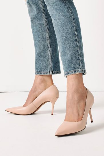 Buy Nude Pink Regular Wide Fit Forever Comfort Leather Court