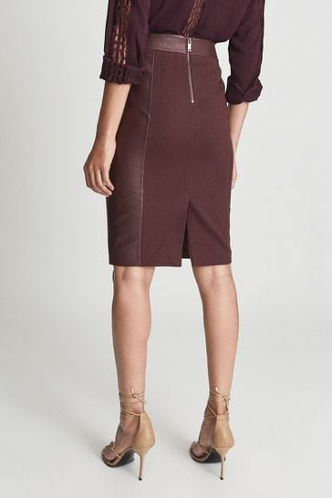 Buy Reiss Berry Reagan Leather Pencil Skirt from Next Denmark