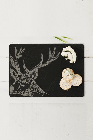 The Just Slate Company Natural Stag Cheese Board