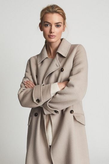 Reiss oatmeal on sale coat