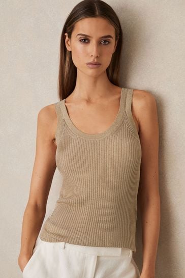 Gold vest top top