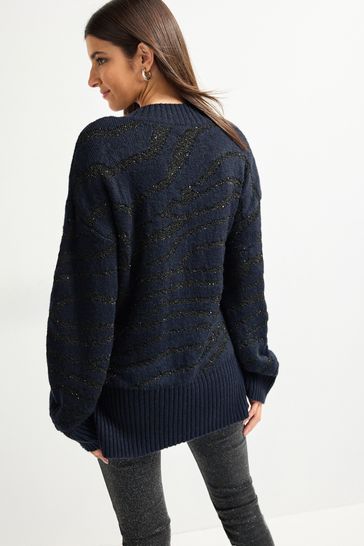 Blue sequin jumper deals
