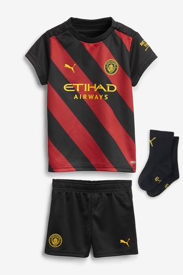 Puma Black Manchester City Away 2022/2023 Baby Mini Kit