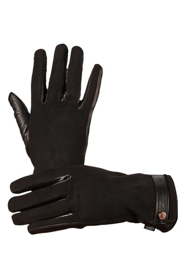 osprey black leather gloves