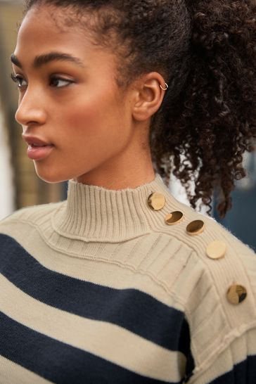 Gold sale button jumper