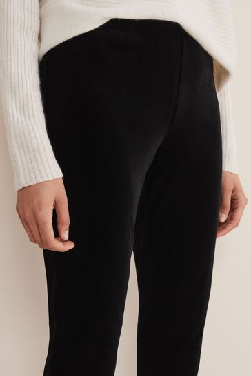 Black velvet jeggings deals
