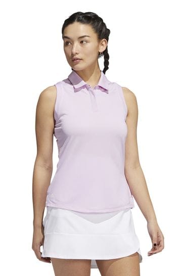 adidas Purple Golf Sleeveless Polo Shirt