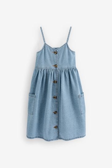 Strappy denim discount dress