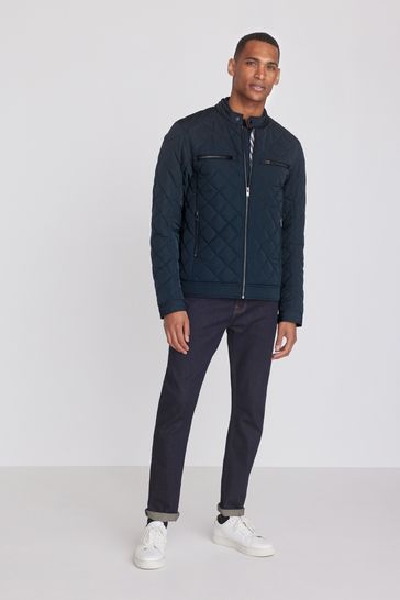 Superdry leather quilt racer jacket hotsell