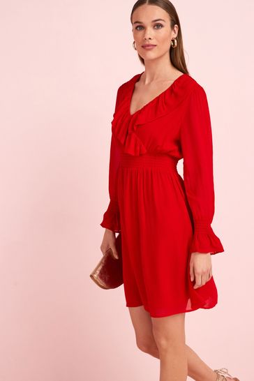 Buy Red Wrap Mini Dress from Next Luxembourg