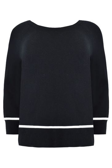 Black scoop neck jumper top
