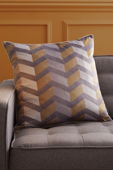Large yellow store and grey cushions